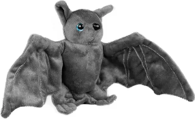 Produktbild von Kuscheltier Fledermaus grau/blau 15 x 30 cm Plüschfledermaus