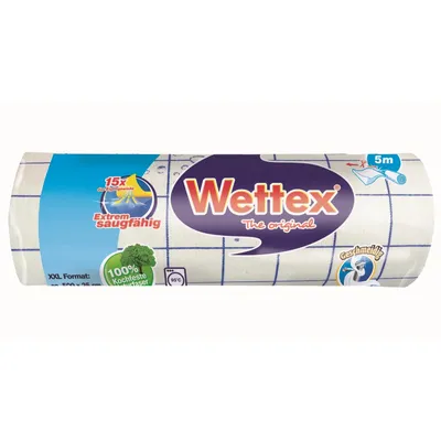 Produktbild von Wettex dünne, saugstarke Schwammtücher, 5 Meter Rolle