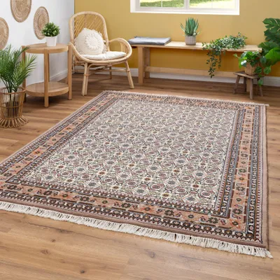 Produktbild von Steffensmeier Orientteppich Herati fein | Beste Schurwolle | Orientalisch | Beige, Handgeknüpft, Größe: 80x300 cm