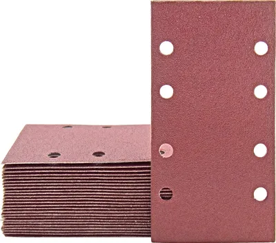 Produktbild von MioTools Fox Klett-Schleifblätter, 186 x 93 mm, 8-Loch, f. Schwingschleifer, Normalkorund (50 Stk.) K240