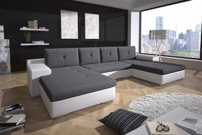 Obrázek produktu pro Velká sedací souprava ŽANETA - bílá / šedá