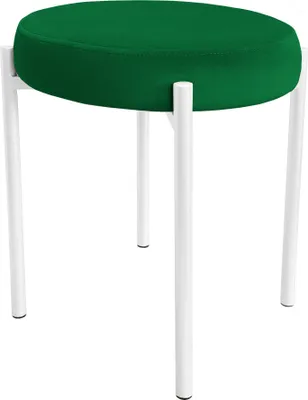 Zdjęcie produktu dla TABORET DIOR STOŁEK LOFT metal podstawa biała MG25