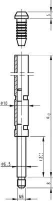 Produktbild von Treibriegelstange 9006 Rohr m.Gleitstopfen 1010mm BKS