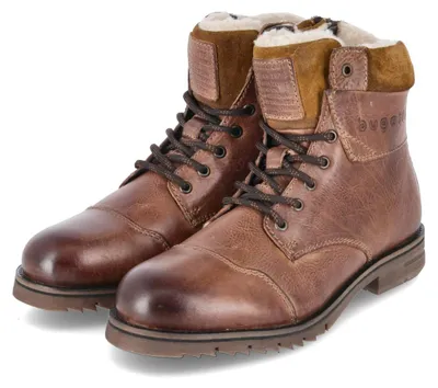 Image de Bugatti - Bottines d'hiver pour hommes, en cuir lisse, couleur marron, taille : 40