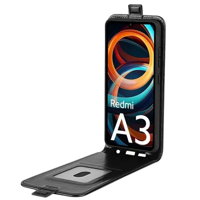 Obrázok produktu pre Puzdro na mobilný telefón Xiaomi Redmi A3 Flip – čierne puzdro, obal, kryt, ochranný kryt