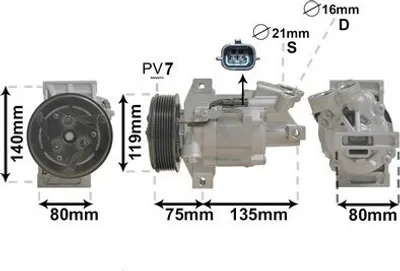 Produktbild von VAN WEZEL 1501K704 DKV11R Klimaanlage Klimakompressor R134a für DACIA SANDERO II LOGAN MCV II LOGAN II