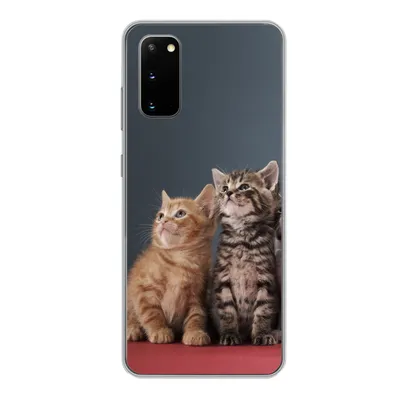 Produktbild von MuchoWow® Handyhülle Schutzhülle Hülle für Samsung Galaxy S20 Kätzchen - Blau - Rosa - Mädchen - Jungen - Kind Silikon Softcase Handy Hülle - Bild