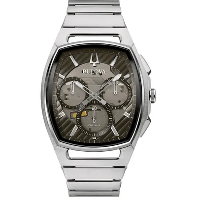Produktbild von BulovaUhr 96A257 Curv Chronograph Herren Edelstahl Grau/Silber