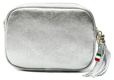 Produktbild von Florence Leder Tasche Umhängetasche silber metallic OTF811J