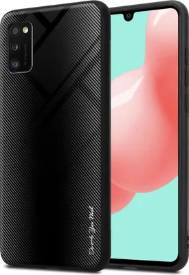 Produktbild von Cadorabo Hülle für Samsung Galaxy A41 Schutz Hülle in Schwarz Handyhülle TPU Etui Cover Case Tempered Glas