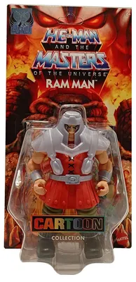 Zdjęcie produktu dla Figurka akcji Ram Man z serii Masters of the Universe Origins, pochodząca z kolekcji inspirowanej kreskówką, o wysokości ok. 14 cm. Figurka Ram Man z serialu telewizyjnego z lat 80., charakteryzująca się szczegółowym designem i wyposażeniem. Numer katalogowy: JBM77