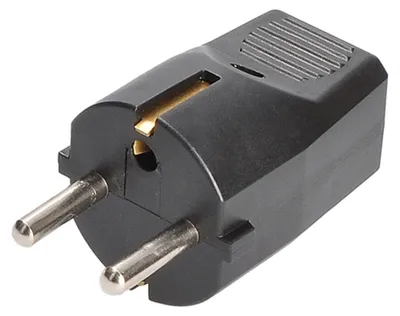 Produktbild von Solight gerader Stecker, IP20, schwarz P58B