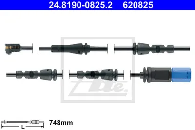 Produktbild von ATE 24.8190-0825.2 Warnkontakt Bremsbelagverschleiß 748mm Hinten für BMW X5 (G05) X6 (G06, F96) X7 (G07) X5 Van (G05)