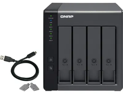 Produktbild von QNAP TR-004 - Festplatten-Array - 0 TB - 4 Schächte (SATA-300) - USB 3.2 Gen 1 (extern)