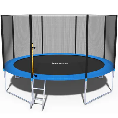 Zdjęcie produktu dla Trampolina ogrodowa dla dzieci 13FT 404cm FUNFIT z siatką zewnętrzną i drabinką