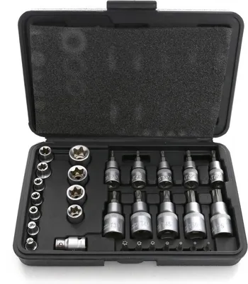 Obrázok produktu pre Sada nástrčných kľúčov a bitov TORX 30ks 10758