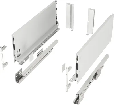 Produktbild von Schubkastensystem JUNKER SLIM weiß Höhe: 167 mm Tiefe: 550 mm belastbar bis 40 kg Soft-Close Schubkasten mit 13 mm schlanken Schubladenzargen