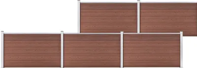 Image de Clôture de jardin WPC 872x106 cm Marron