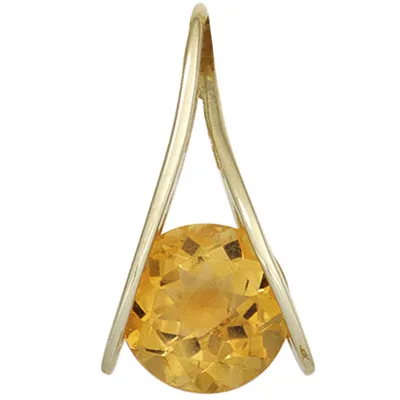 Produktbild von Anhänger mit Citrin gelb-orange facettiert 375 Gold Gelbgold Halsschmuck Damen