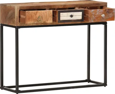 Produktbild von vidaXL Konsolentisch Golden 90x30x75 cm Altholz Massiv
