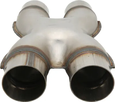 Produktbild von Auto-Doppelauspuff-Adapter, Rohrverbinder, 409-Edelstahl-Auspuffauslass, 63 mm Innendurchmesser