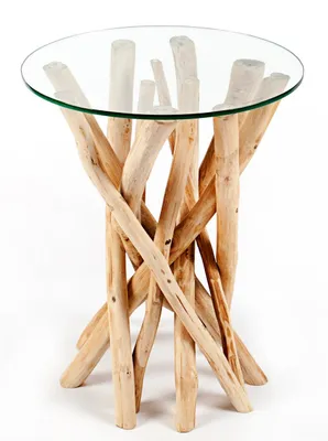 Image de Table d'appoint DRIFTWOOD, 35 cm, structure sans plateau en verre