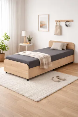Obrázok produktu pre Válenda s čelom a úložným priestorom 80x200 LUNVI - tmavo šedá