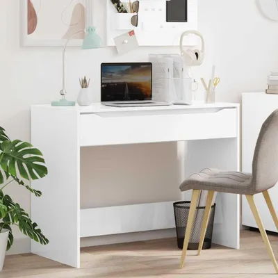 Produktbild von Maison Exclusive - Schreibtisch Hochglanz Weiß 100 x 50 x 78 cm Holzwerkstoff