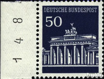 Produktbild von Briefmarken BRD (BR.Deutschland) 1966 Mi 509 Seitenrandstück postfrisch Brandenburger Tor