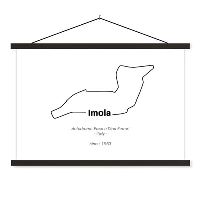 Produktbild von MuchoWow® Textilposter Imola - Formel 1 - Rennstrecke 150x100 cm mit schwarzem Rahmen - Schlafzimmer