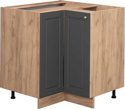 Produktbild von Eckunterschrank Vicco Fame-Line Anthrazit-Gold 80.5 cm ohne Arbeitsplatte, Model 38348