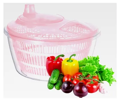 Produktbild von Salatschleuder - Großer Salattrockner, effektive Reinigung von Obst und Gemüse, sicheres Küchenwerkzeug mit praktischem Schleudermechanismus | Ideal für Küche und Haushalt