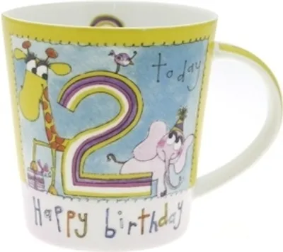 Produktbild von Bezaubernde Geburtstagstasse "Elefant und Giraffe" zum 2. Geburtstag