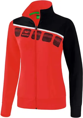 Produktbild von Erima 5-C Präsentationsjacke Damen - Rot / Schwarz / Weiß