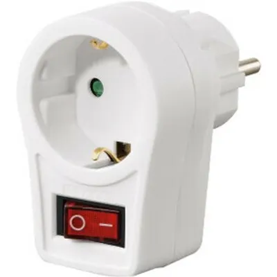 Produktbild von Hama Socket Adapter, commutable, 1 AC-Ausgänge, 230 V, 50 - 60 Hz, 16 A, 3500 W, Weiß
