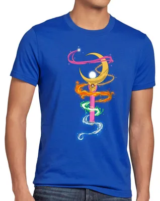 Produktbild von style3 Mondzepter Herren T-Shirt sailor mondstab luna mars planet anime