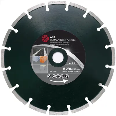 Produktbild von Diamanttrennscheibe ALP 7 Premium / Lasergeschweißt / Ø 230 mm / 25,4 mm Bohrung