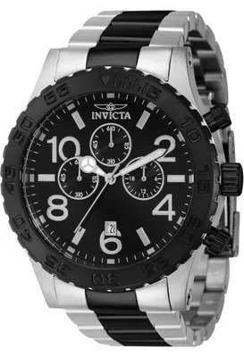 Zdjęcie produktu dla Invicta Specialty 40606 Zegarek Męski - Mechanizm Kwarcowy - Stal Nierdzewna z Czarną Tarcza - 50 mm