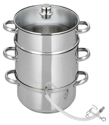 Produktbild von ELO Galactica Dampfentsafter 26 cm, 5-teiliges Set, energiesparender Kapselboden, vitaminschonendes Entsaften