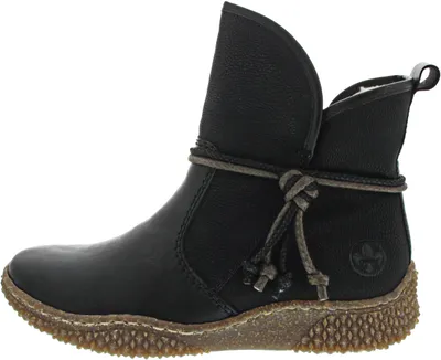 Produktbild von Rieker Damen Stiefelette warm gefütterter Boot Laufsohle cooles Rautenprofil Y8471, Größe:38 EU, Farbe:Schwarz