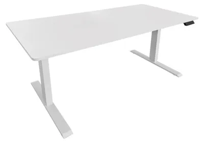 Image de Bureau électrique MONZA 140 cm blanc réglable en hauteur