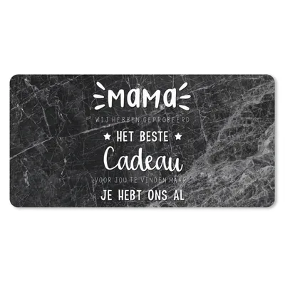 Produktbild von MuchoWow® Mauspad Mousepad Sprichwörter - Zitate Mami Du hast uns schon - Kinder - Marmor - Mutter Geschenk - schwarz-weiß 60x30 cm - Mousepads - Maus Mat - Pad - Mausunterlage - Nachhaltig