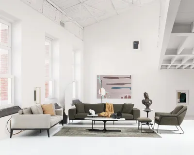 Produktbild von Moderne Couchgarnitur Luxus Sofas Dreisitzer Sessel Komplettes Set Grau