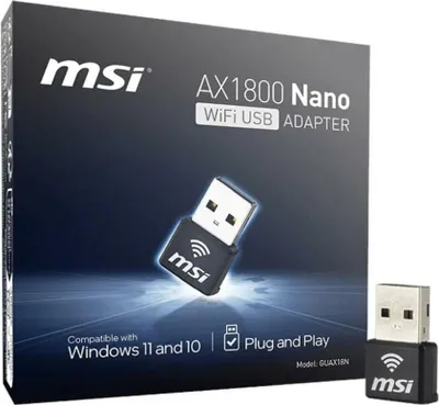 Obrázok produktu pre MSI AX 1800 Nano WiFi USB kľúč