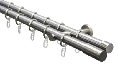 Produktbild von Gardinia Zylinder 2-Lauf Ø 20 mm edelstahl-optik 160 cm