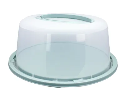 Produktbild von Kuchen Transport Box Torten Haube Party Container Rund  Glocke Tragegriff