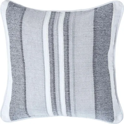 Obrázek produktu pro HOMESCAPES Povlak na polštář Maroko, šedobílá barva, 100% bavlna, 60 x 60 cm