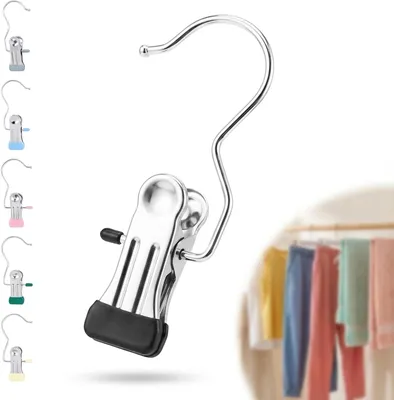 Produktbild von Hosenbügel mit Clips 24 Stück, Antislip Beschichtung, für Kleiderschrankorganisation