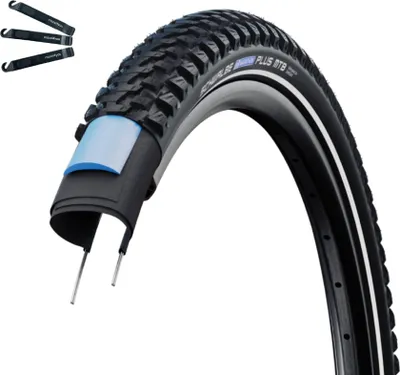 Immagine prodotto di Pneumatico Schwalbe 1 x Marathon Plus MTB SmartGuard E-50 ADDIX Black-Reflex 57-559 (26 x 2,10) incl. leve per pneumatici maxxi4you