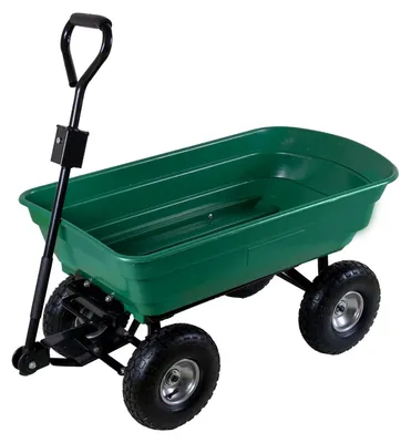 Productafbeelding van Tuinwagen Met Kantelfunctie - 75 Liter Inhoud - 300 Kg Belastbaar - Groen